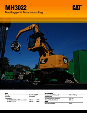 Koparki do prac przeładunkowych Caterpillar MH3022