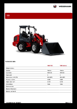 Ładowarki kołowe Weidemann 1880