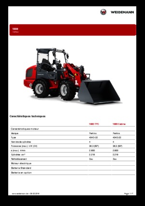 Ładowarki kołowe Weidemann 1880