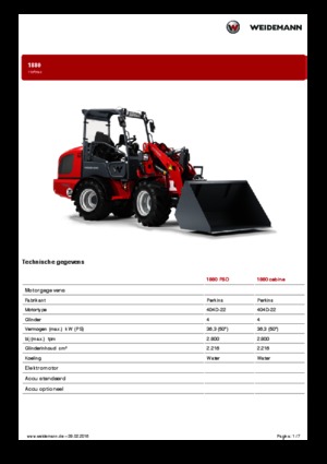 Ładowarki kołowe Weidemann 1880