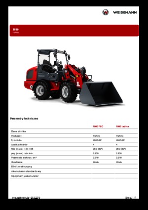 Ładowarki kołowe Weidemann 1880