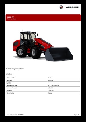 Ładowarki kołowe Weidemann 3080 LP T