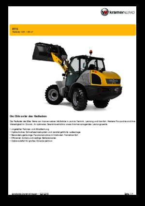 Ładowarki kołowe Kramer 8115