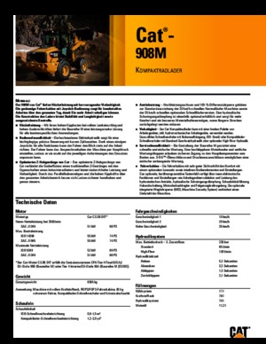 Ładowarki kołowe Caterpillar 908M