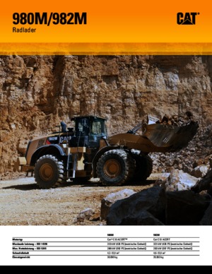 Ładowarki kołowe Caterpillar 982M