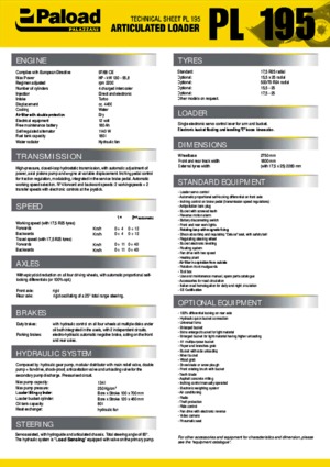 Ładowarki kołowe Palazzani PL 195