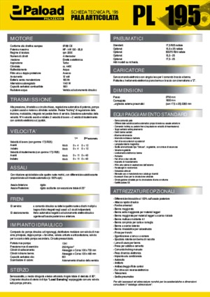 Ładowarki kołowe Palazzani PL 195