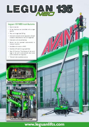 Kołowe przegubowe podnośniki koszowe Leguan 135 NEO