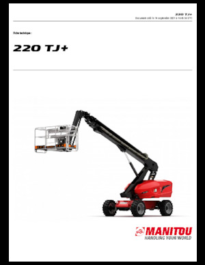 Kołowe przegubowe podnośniki koszowe Manitou 220 TJ+