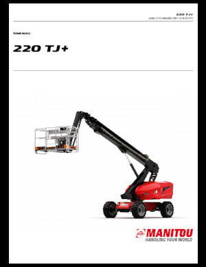 Kołowe przegubowe podnośniki koszowe Manitou 220 TJ+