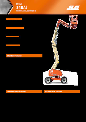 Kołowe przegubowe podnośniki koszowe JLG 340AJ