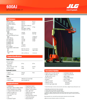 Kołowe przegubowe podnośniki koszowe JLG 600AJN Narrow