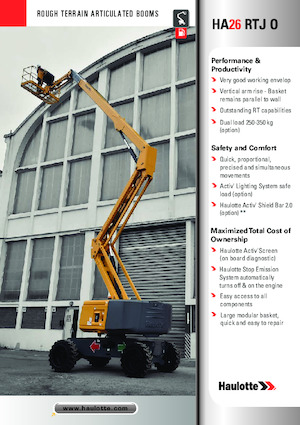 Kołowe przegubowe podnośniki koszowe Haulotte HA26 RTJ O