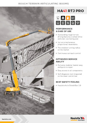 Kołowe przegubowe podnośniki koszowe Haulotte HA41 RTJ PRO
