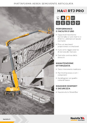 Kołowe przegubowe podnośniki koszowe Haulotte HA41 RTJ PRO