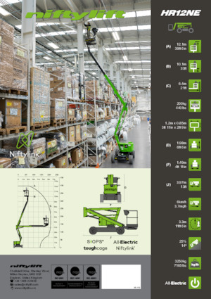 Kołowe przegubowe podnośniki koszowe Niftylift HR12NE