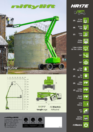 Kołowe przegubowe podnośniki koszowe Niftylift HR17E