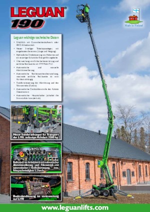 Kołowe przegubowe podnośniki koszowe Avant Tecno Leguan 190 