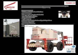 Kołowe przegubowe podnośniki koszowe Matilsa Parma 21 D