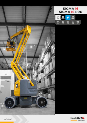 Kołowe przegubowe podnośniki koszowe Haulotte Sigma 16