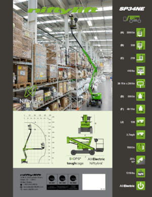 Kołowe przegubowe podnośniki koszowe Niftylift SP34NE