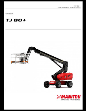 Kołowe teleskopowe platformy robocze Manitou TJ80+ 