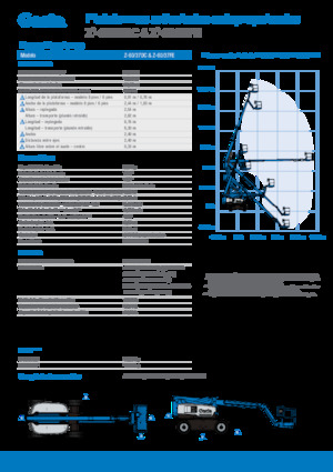 Kołowe przegubowe podnośniki koszowe Genie Z-60/37 FE 