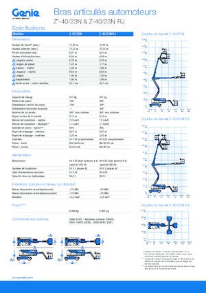 Kołowe przegubowe podnośniki koszowe Genie Z-40/23N