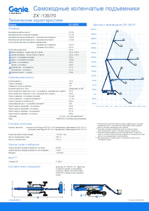Kołowe przegubowe podnośniki koszowe Genie ZX-135/70