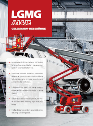 Kołowe przegubowe podnośniki koszowe LGMG  A14JE