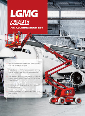 Kołowe przegubowe podnośniki koszowe LGMG  A14JE