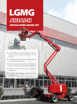 Kołowe przegubowe podnośniki koszowe LGMG  AR14J-H