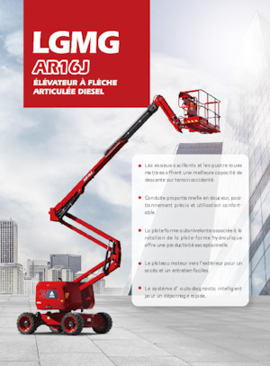 Kołowe przegubowe podnośniki koszowe LGMG  AR16J