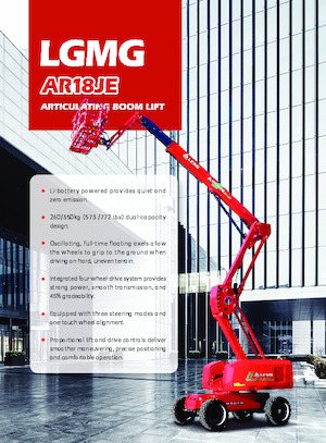 Kołowe przegubowe podnośniki koszowe LGMG  AR18JE