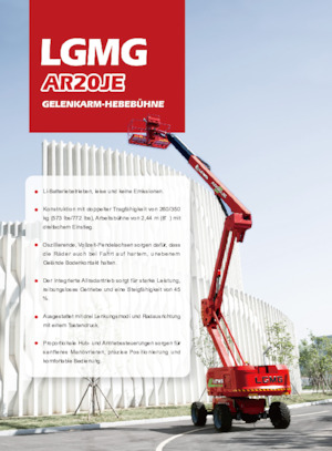 Kołowe przegubowe podnośniki koszowe LGMG  AR20JE