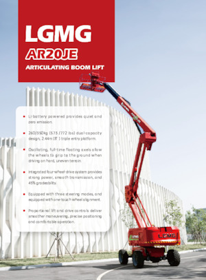 Kołowe przegubowe podnośniki koszowe LGMG  AR20JE