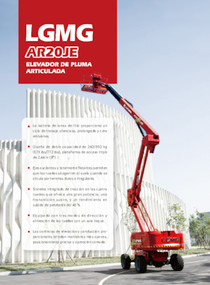 Kołowe przegubowe podnośniki koszowe LGMG  AR20JE