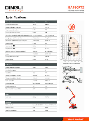 Kołowe przegubowe podnośniki koszowe Dingli BA18CRT2