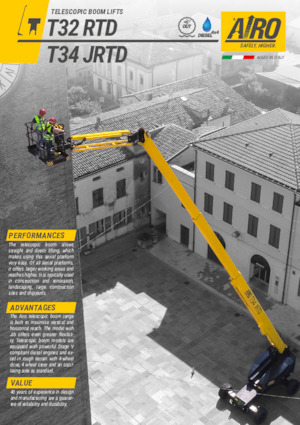 Kołowe teleskopowe platformy robocze AIRO T32 RTD