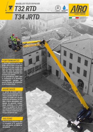 Kołowe teleskopowe platformy robocze AIRO T32 RTD