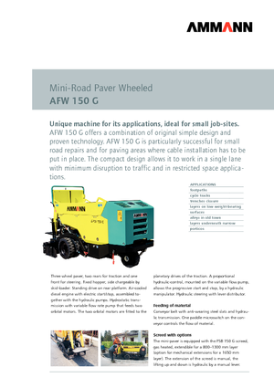 Kołowa betoniarka drogowa Ammann AFW 150 G