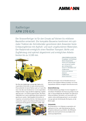 Kołowa betoniarka drogowa Ammann AFW 270 E/G