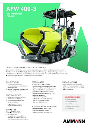 Kołowa betoniarka drogowa Ammann AFW 400-3