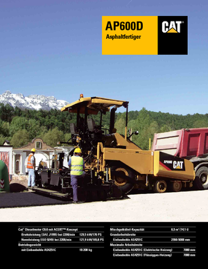 Kołowa betoniarka drogowa Caterpillar AP600D