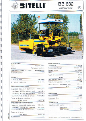 Kołowa betoniarka drogowa Bitelli BB 632 RB 320