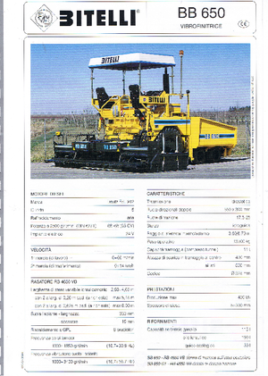 Kołowa betoniarka drogowa Bitelli BB 650 RB 4650 VB