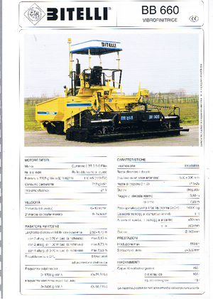 Kołowa betoniarka drogowa Bitelli BB 660 RB 465 VB