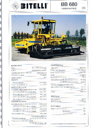Kołowa betoniarka drogowa Bitelli BB 680 RB 4700 VB