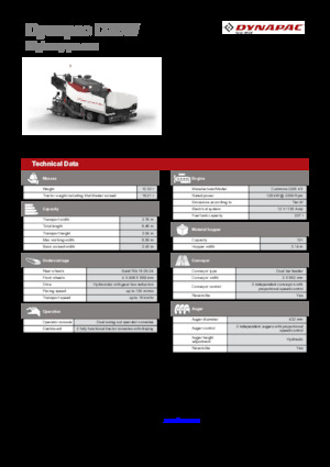 Kołowa betoniarka drogowa Dynapac D25W