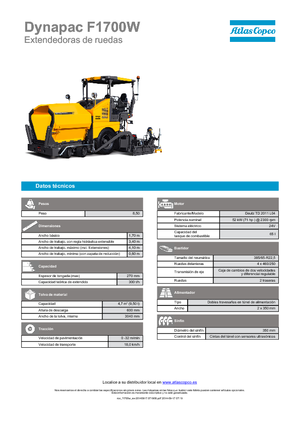 Kołowa betoniarka drogowa Dynapac F 1700 W